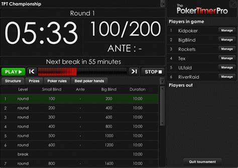 Poker timer cvt